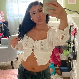 Free People button long sleeve